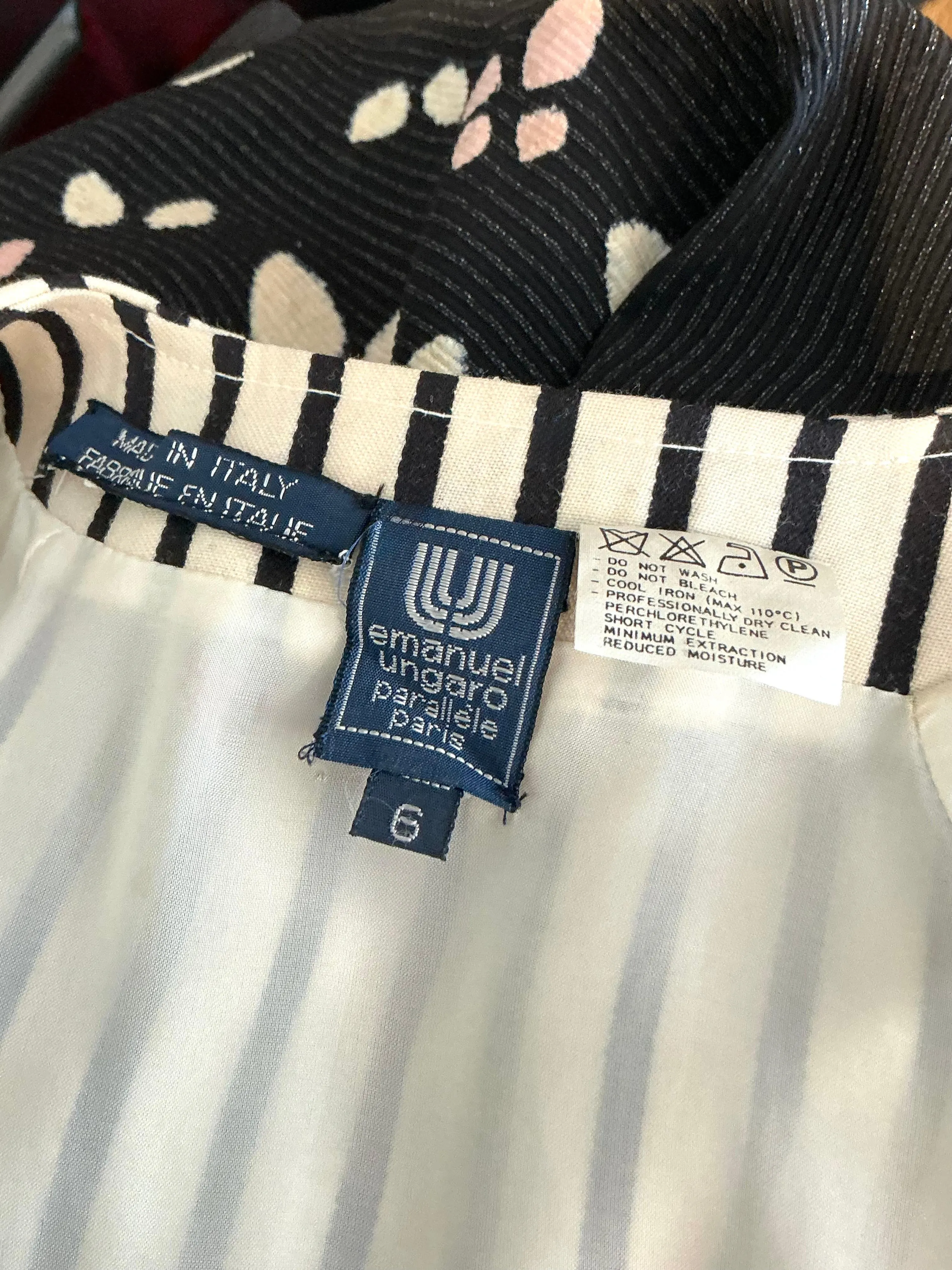 Vintage Emanuel Ungaro Black & White Stripe Dress — additional photo 8
