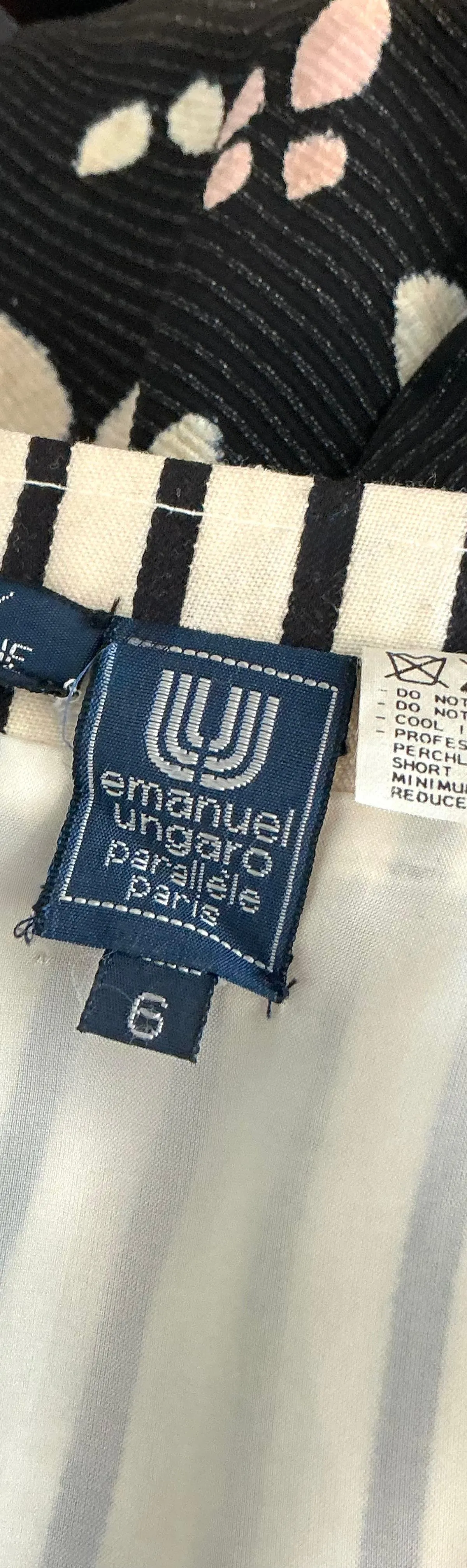 Vintage Emanuel Ungaro Black & White Stripe Dress — additional photo 7