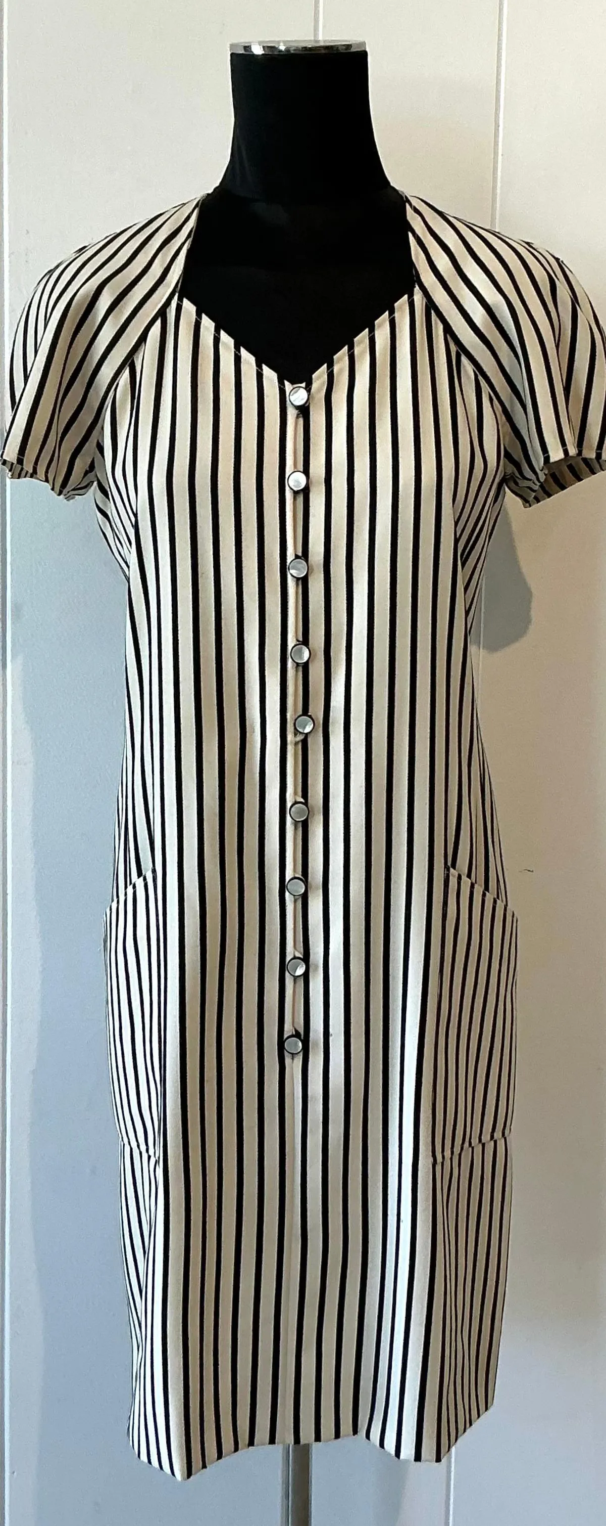 Vintage Emanuel Ungaro Black & White Stripe Dress — additional photo 8