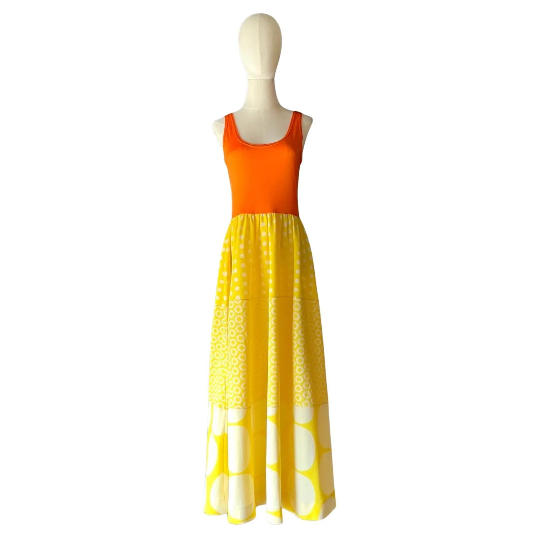 Vintage Boho Rudi Gernreich Orange & Yellow Dress — additional photo 1