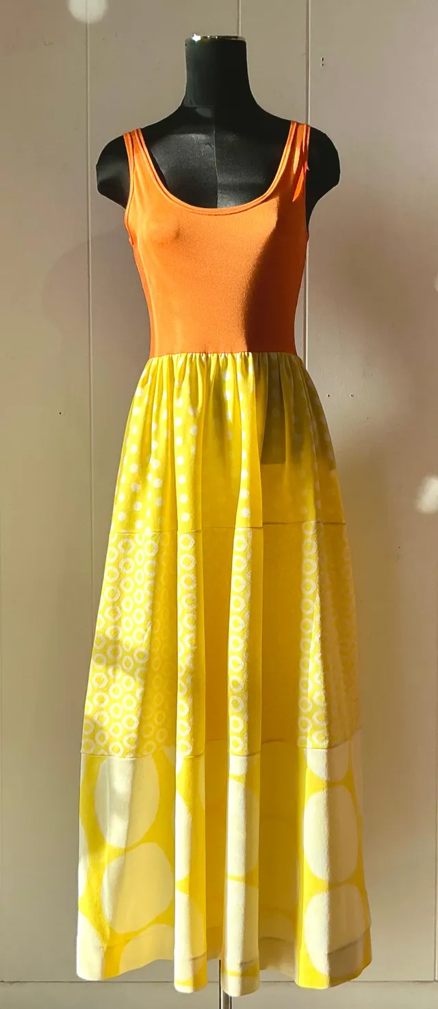 Vintage Boho Rudi Gernreich Orange & Yellow Dress — additional photo 2