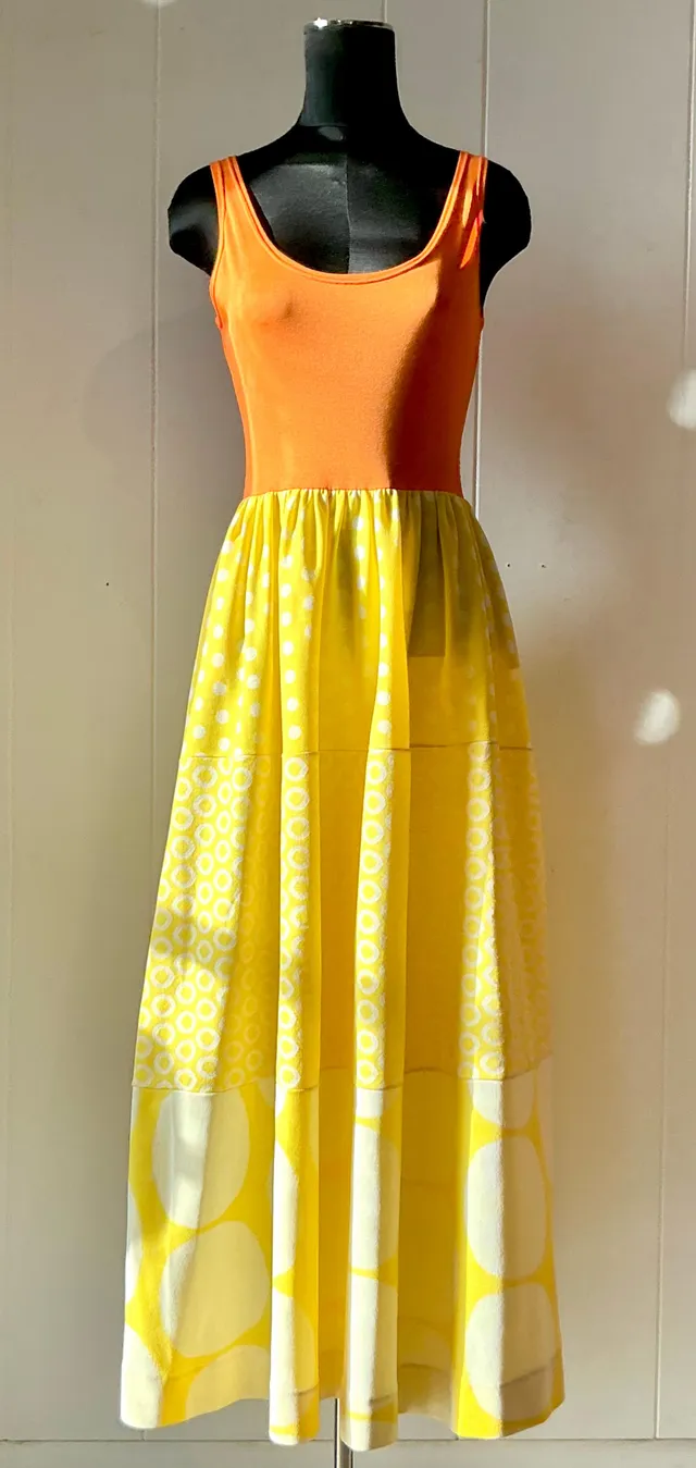 Vintage Boho Rudi Gernreich Orange & Yellow Dress — additional photo 3