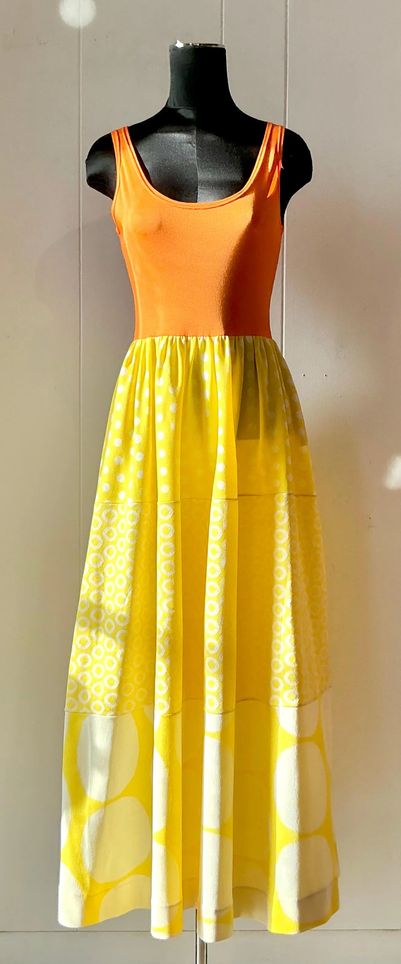 Vintage Boho Rudi Gernreich Orange & Yellow Dress — additional photo 4