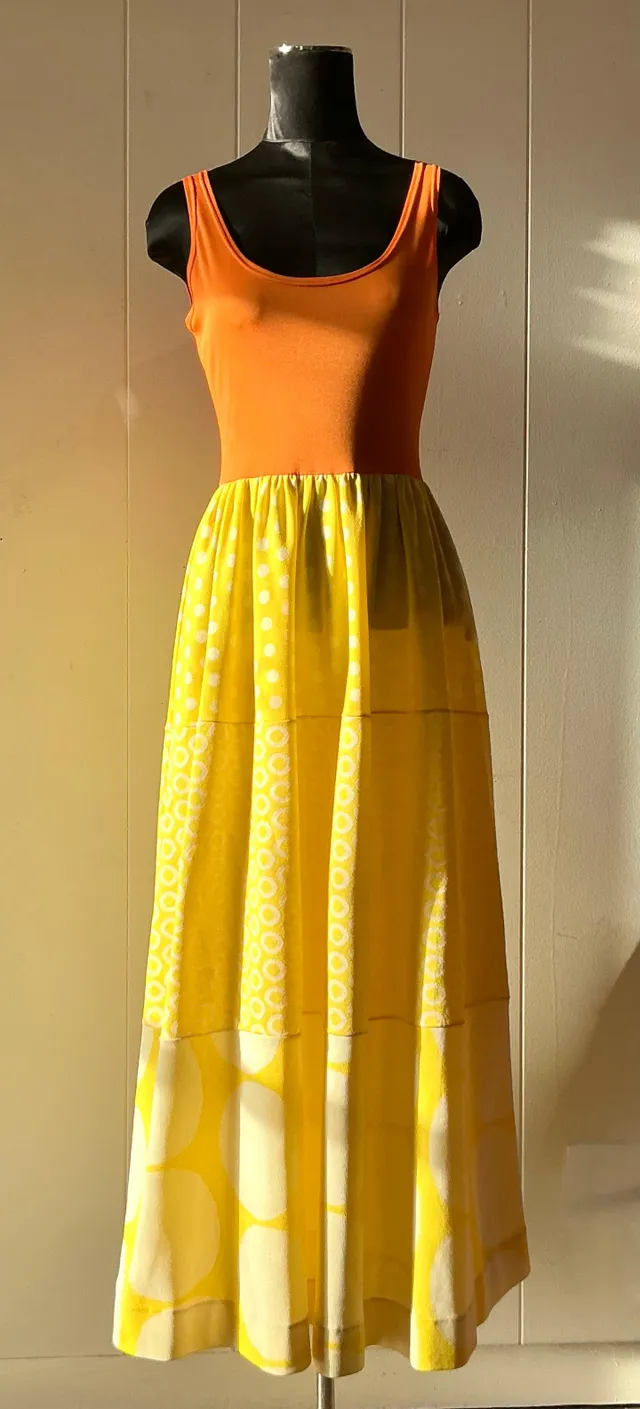 Vintage Boho Rudi Gernreich Orange & Yellow Dress — additional photo 7