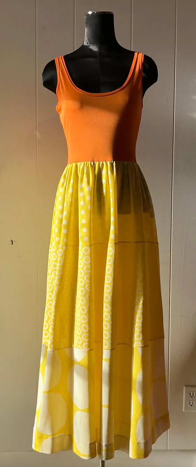 Vintage Boho Rudi Gernreich Orange & Yellow Dress — additional photo 8