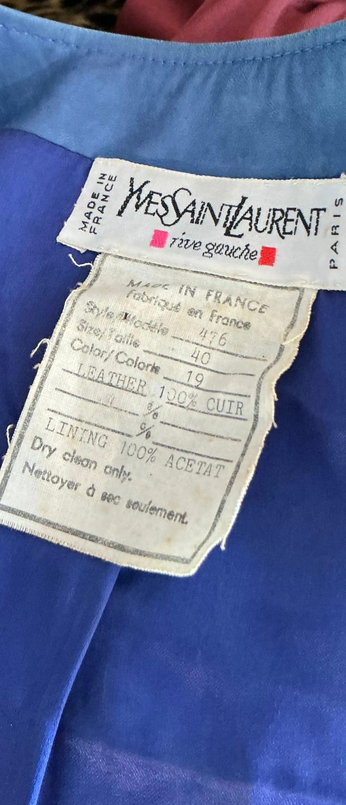 Vintage Yves Saint Laurent Rive Gauche Embellished Leather Jacket — additional photo 6