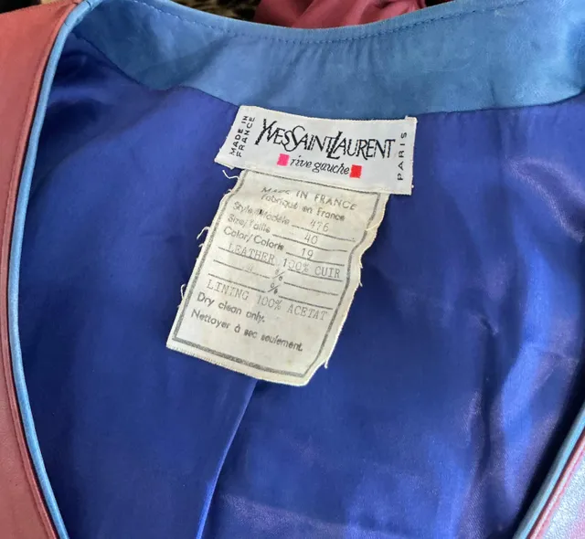 Vintage Yves Saint Laurent Rive Gauche Embellished Leather Jacket — additional photo 6