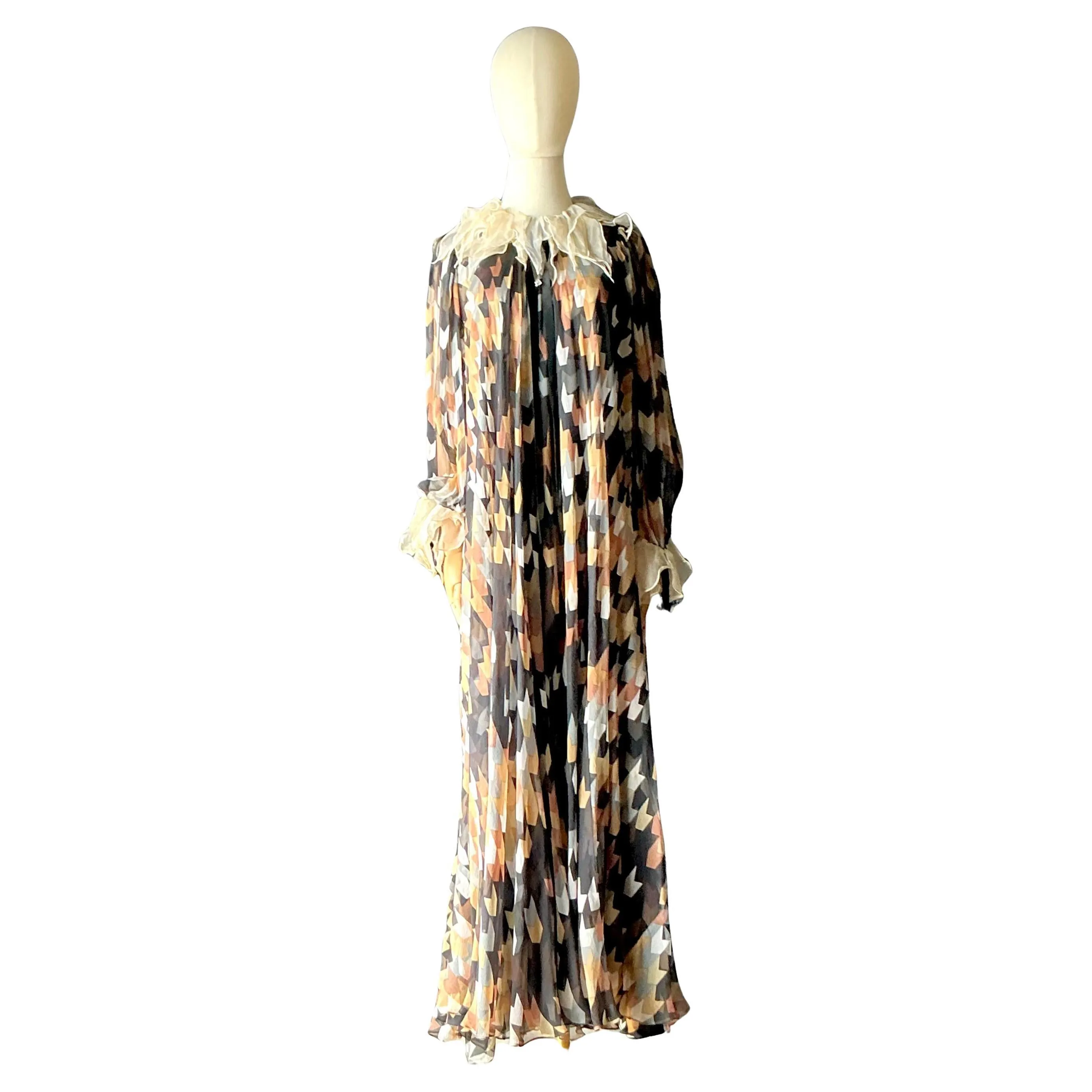 Vintage Gina Fratini Silk Maxi Dress — additional photo 1