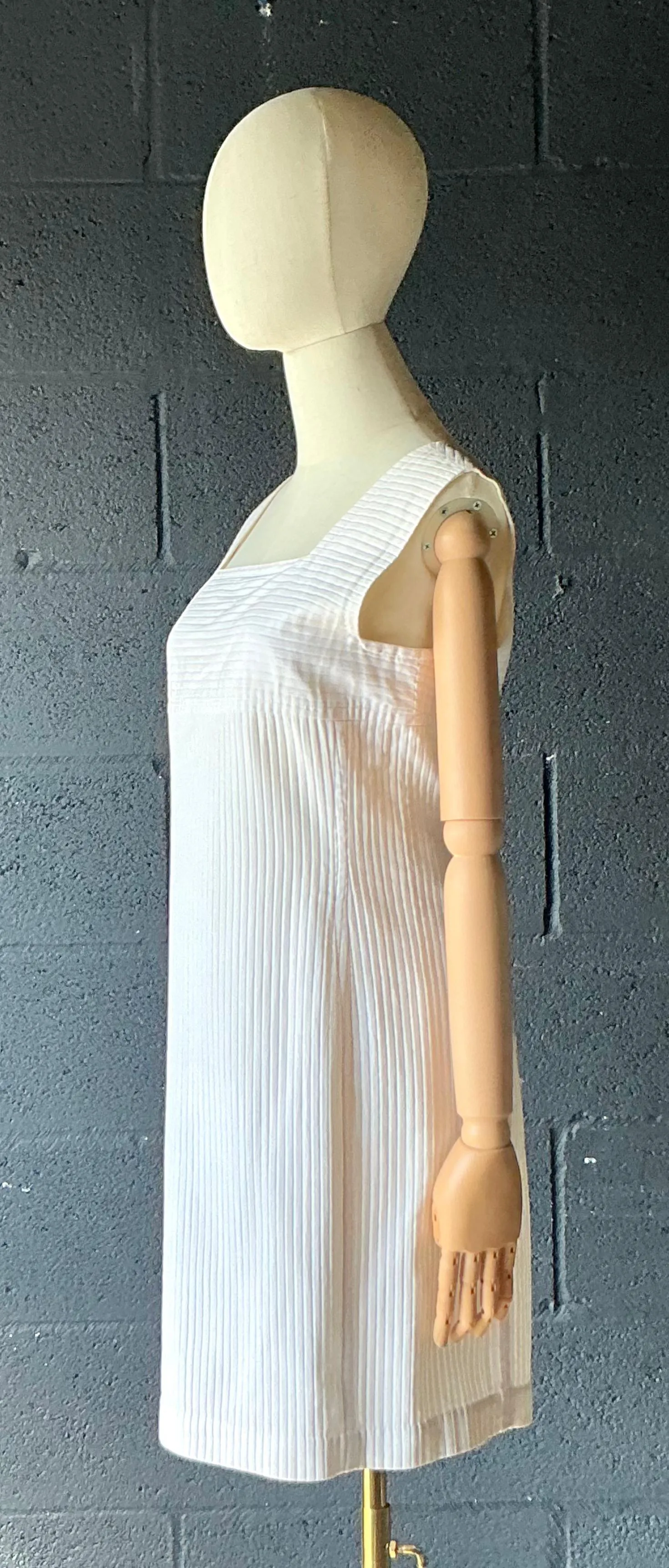Vintage Courreges White Ribbed Dress — additional photo 5