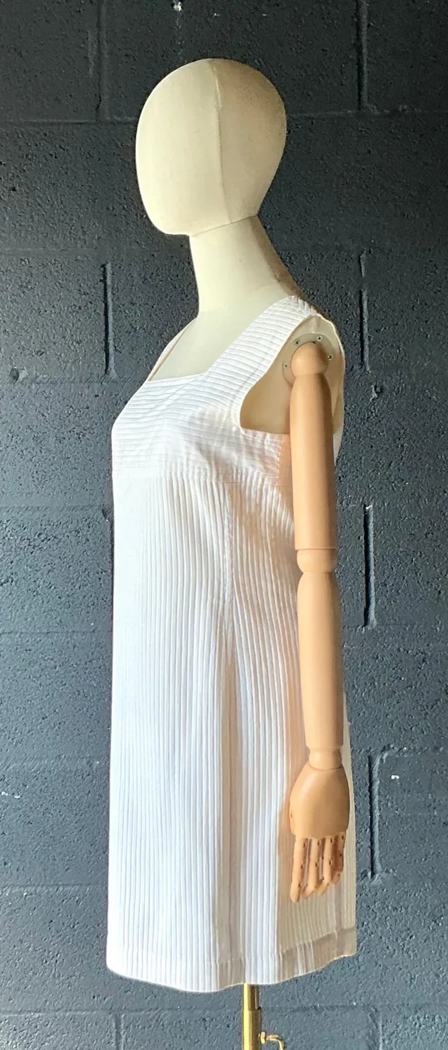 Vintage Courreges White Ribbed Dress — additional photo 5