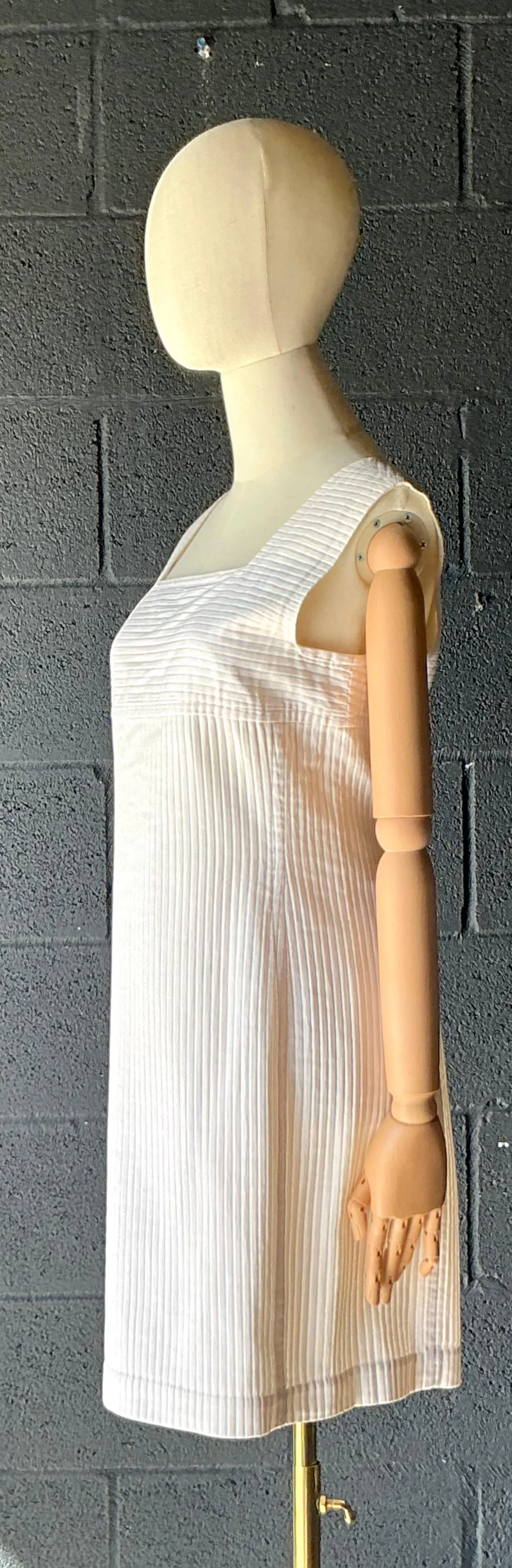 Vintage Courreges White Ribbed Dress — additional photo 5