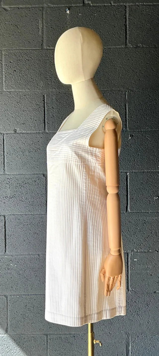Vintage Courreges White Ribbed Dress — additional photo 6