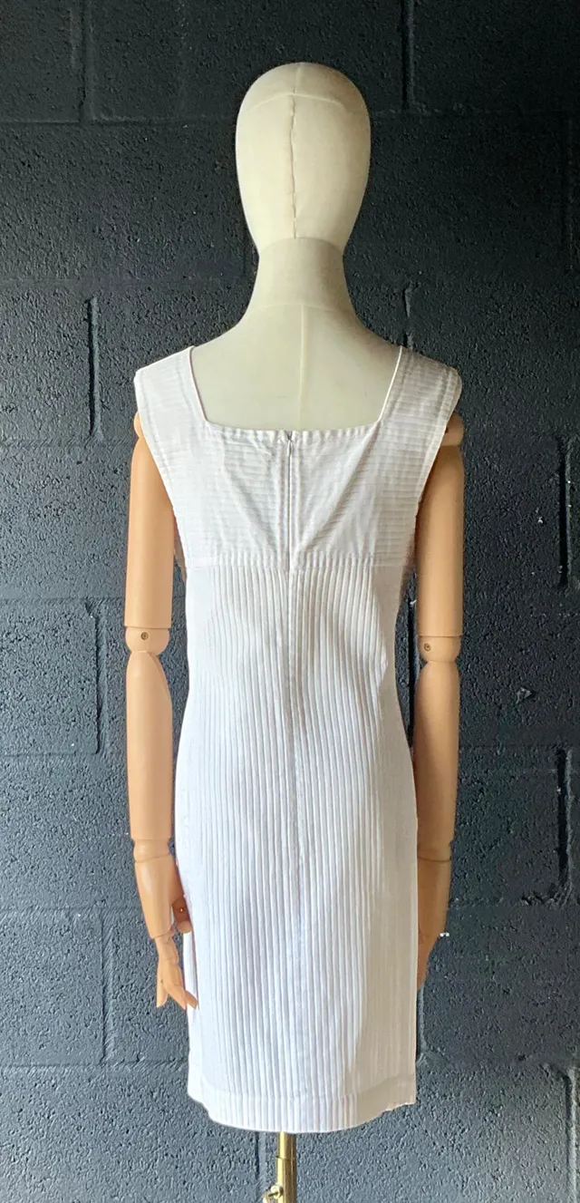 Vintage Courreges White Ribbed Dress — additional photo 7