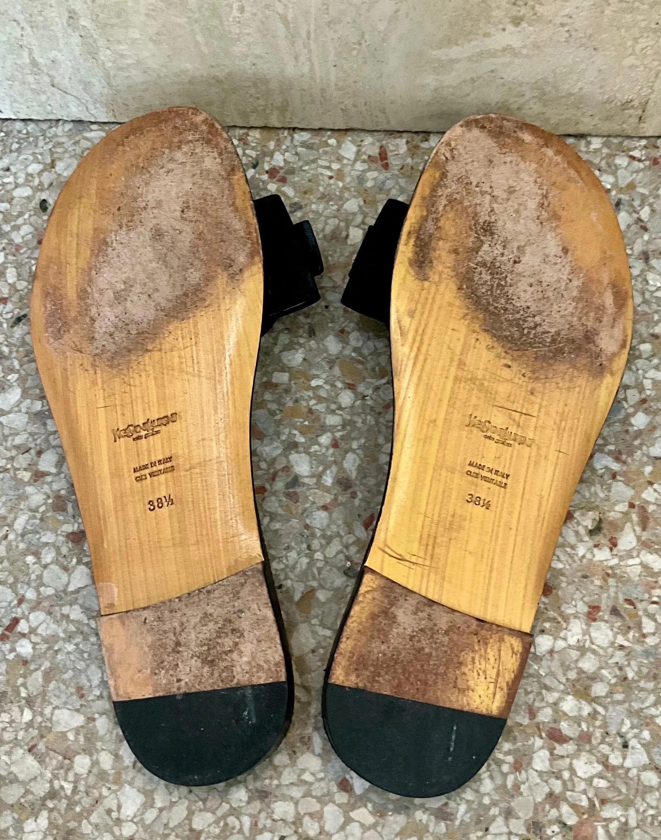 Vintage YSL Paris Black Gem Embellished Sandal — additional photo 4