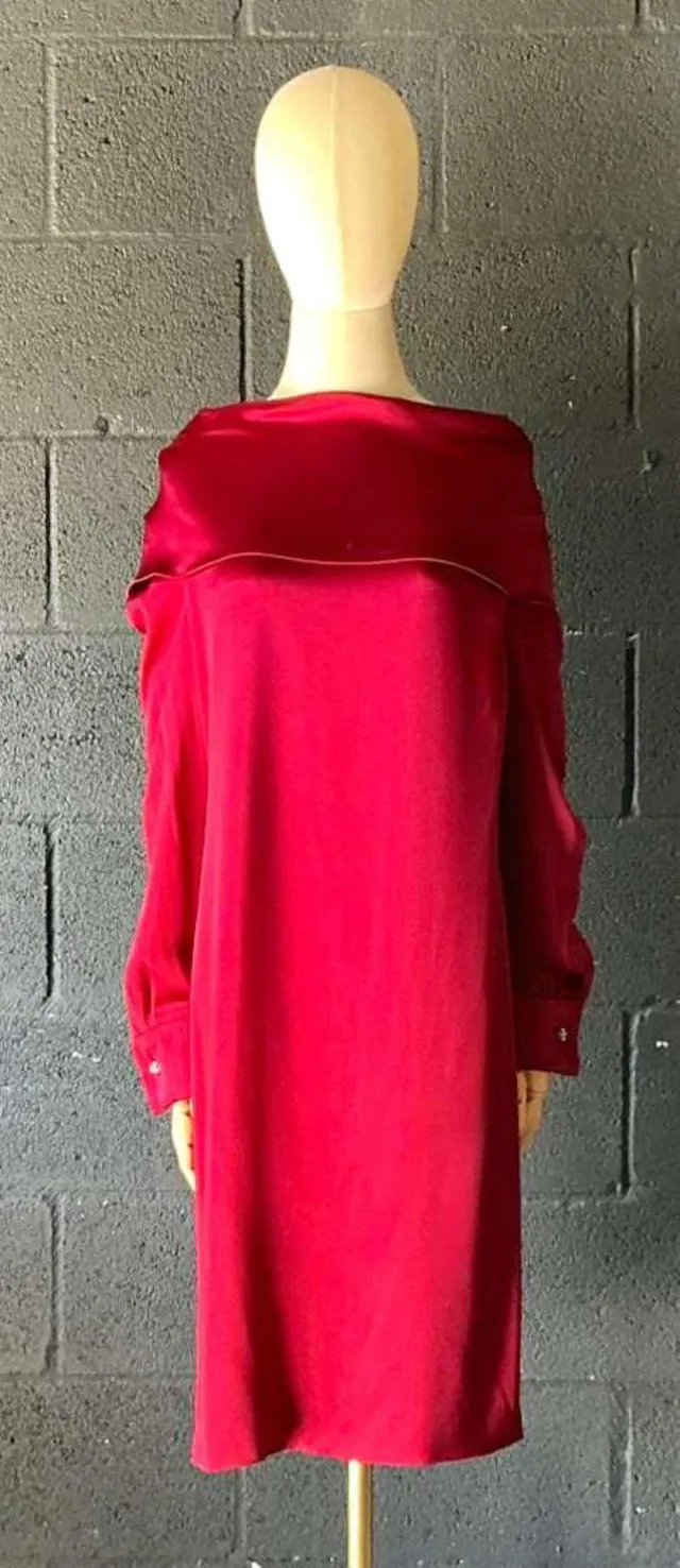 Vintage Escada Red Off the Shoulder Dress — additional photo 2