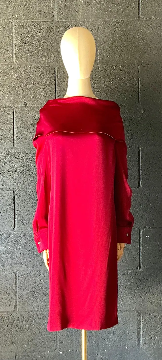 Vintage Escada Red Off the Shoulder Dress — additional photo 3