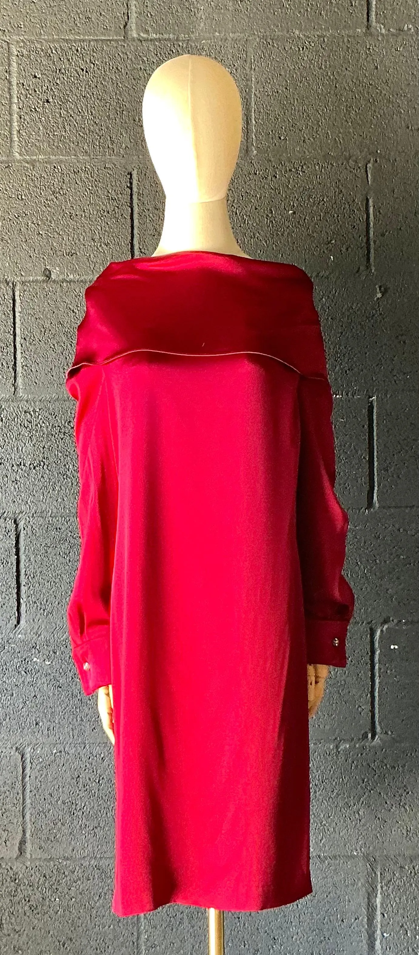 Vintage Escada Red Off the Shoulder Dress — additional photo 6