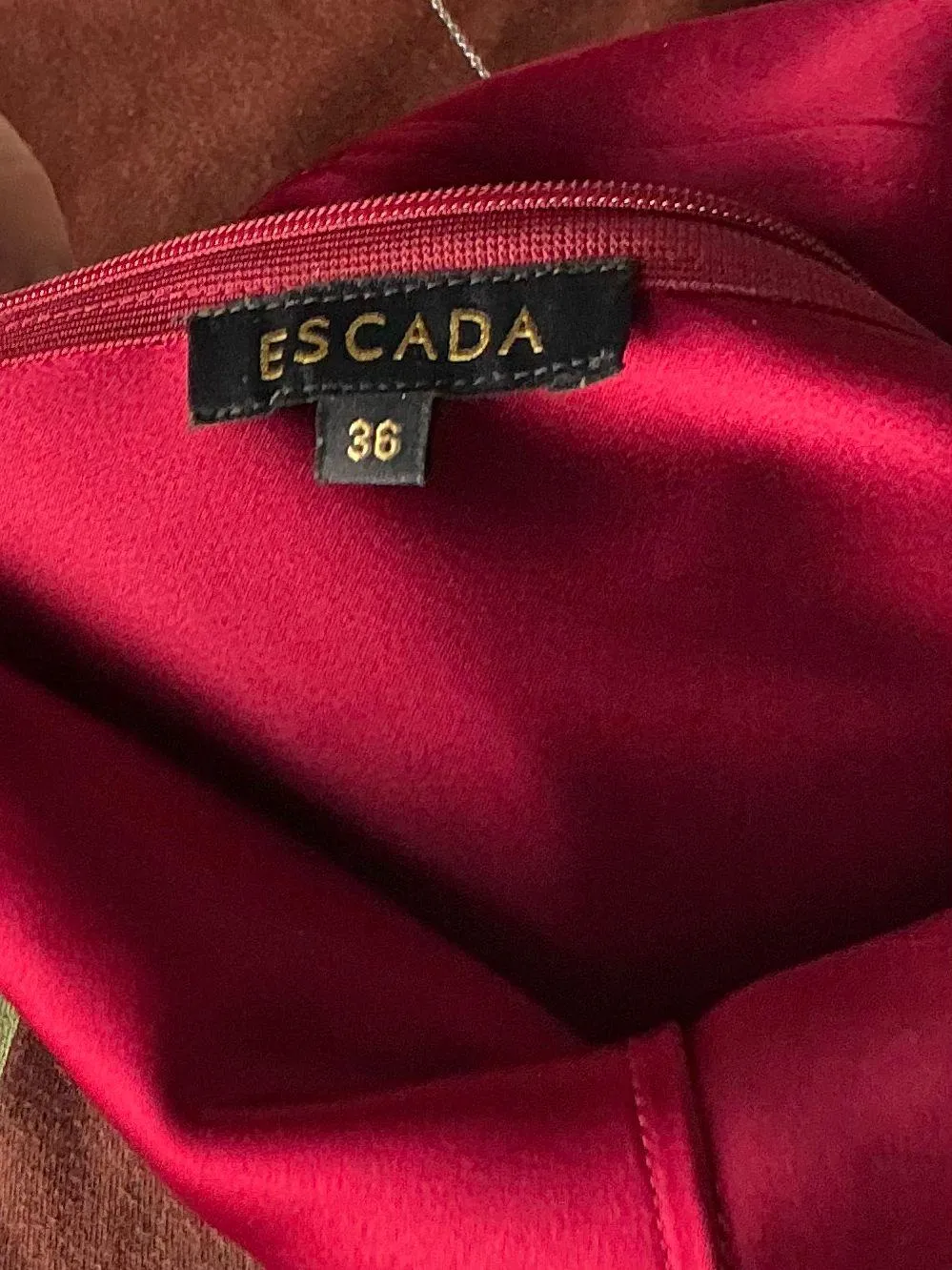 Vintage Escada Red Off the Shoulder Dress — additional photo 7