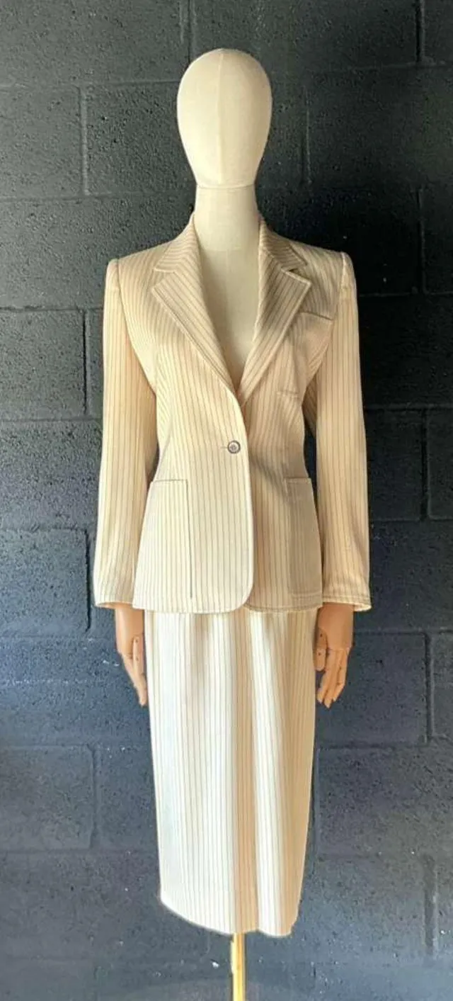 Vintage Givenchy Pinstripe Blazer Set — additional photo 1
