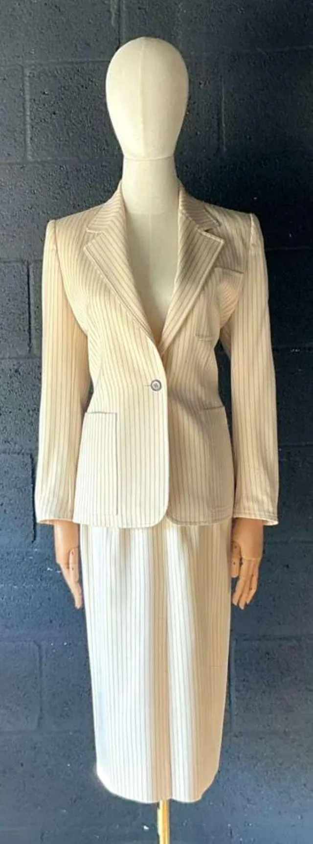 Vintage Givenchy Pinstripe Blazer Set — additional photo 2