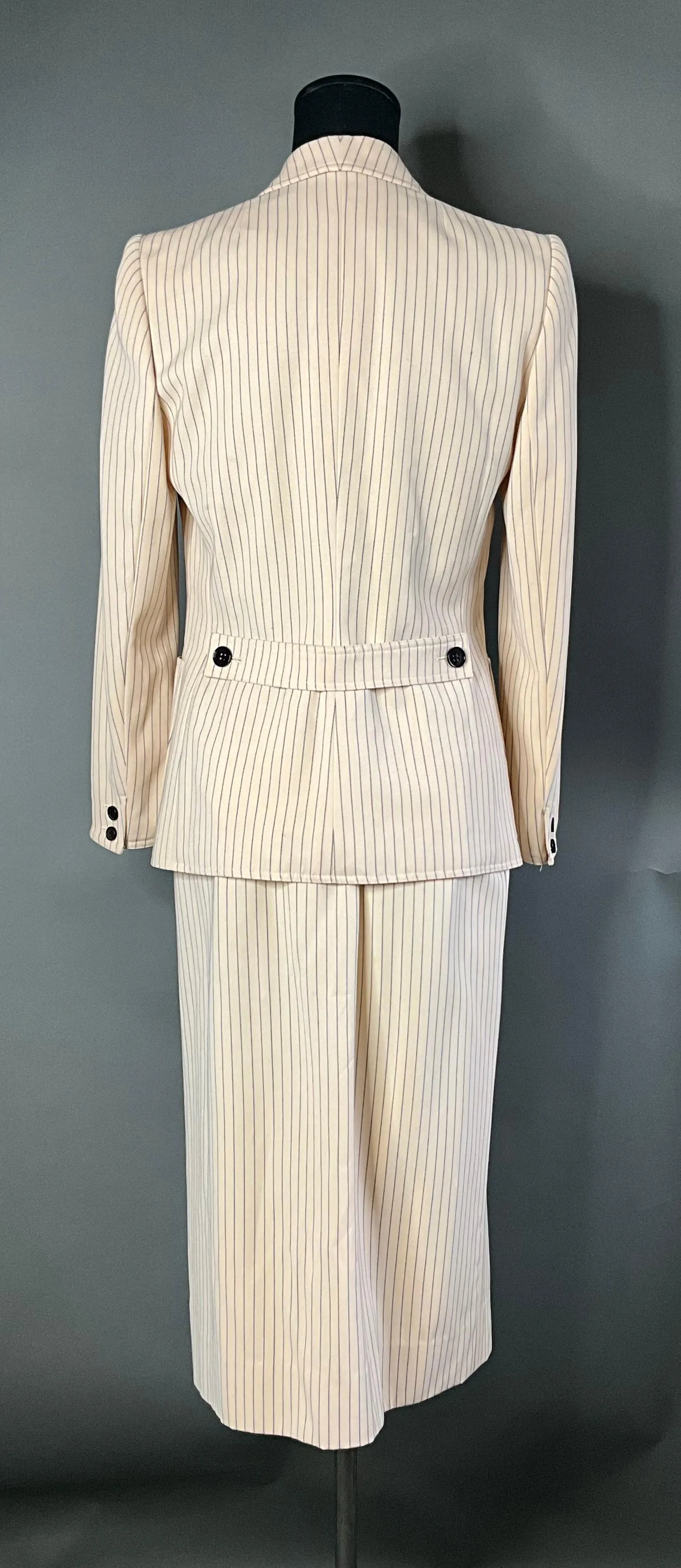 Vintage Givenchy Pinstripe Blazer Set — additional photo 7