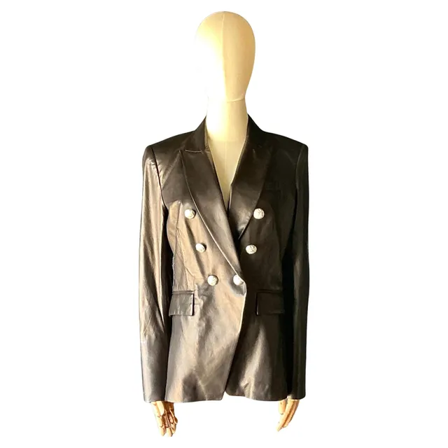 Vintage Veronica Beard Black Leather Jacket — additional photo 1