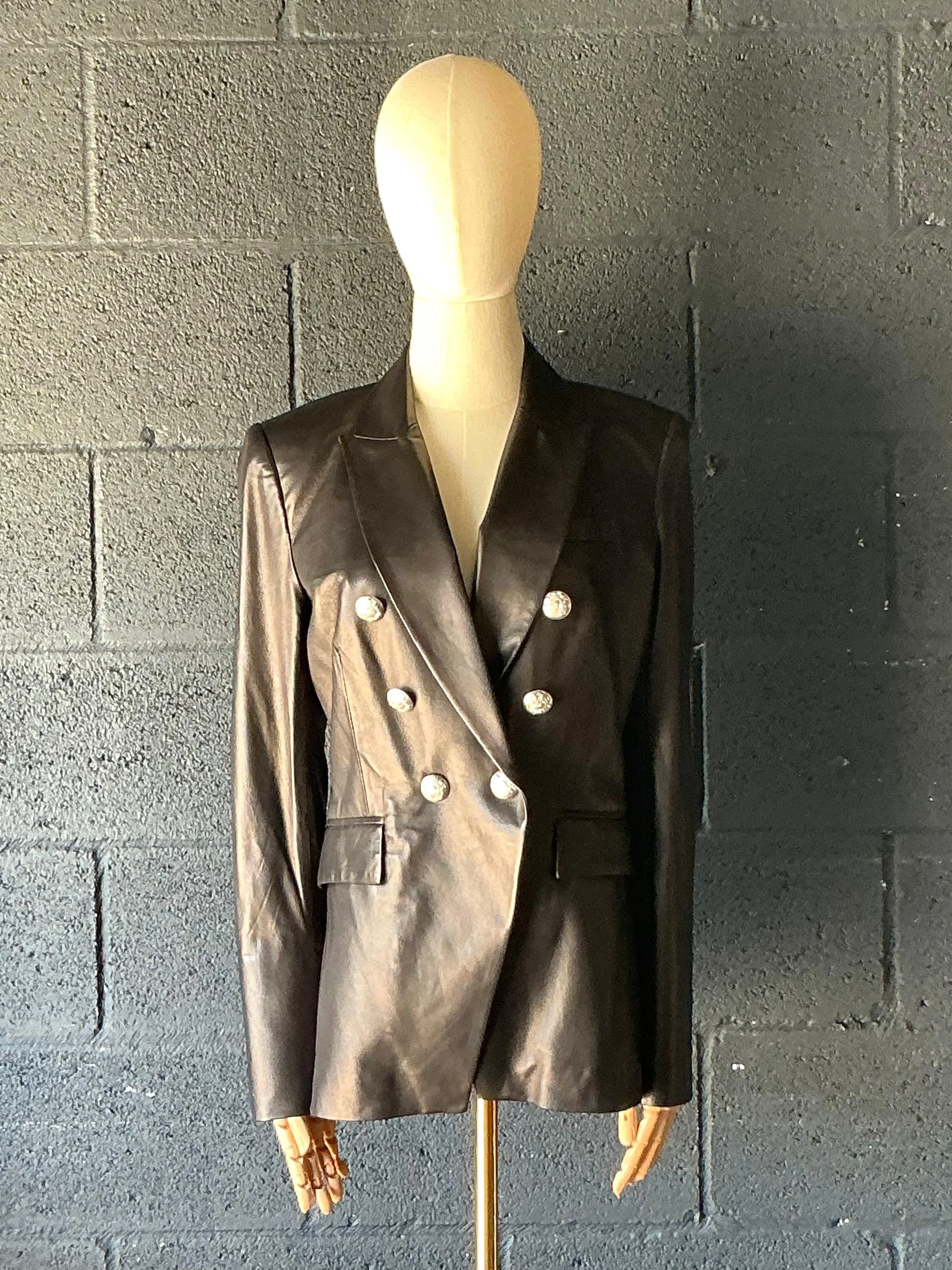 Vintage Veronica Beard Black Leather Jacket — additional photo 2