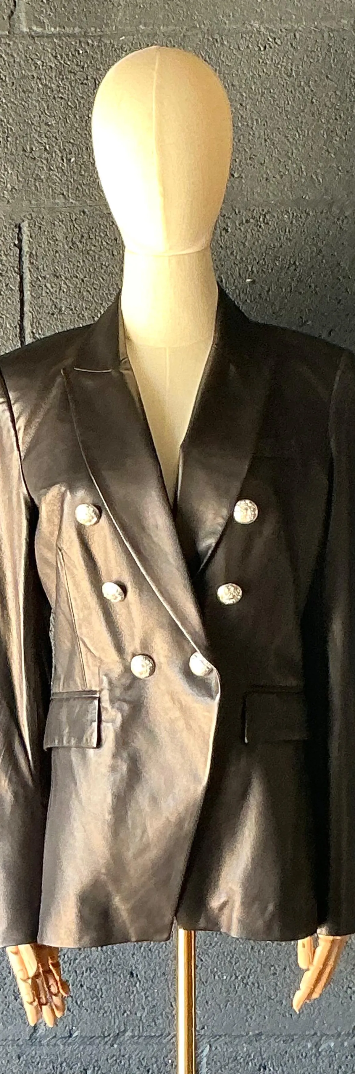 Vintage Veronica Beard Black Leather Jacket — additional photo 2