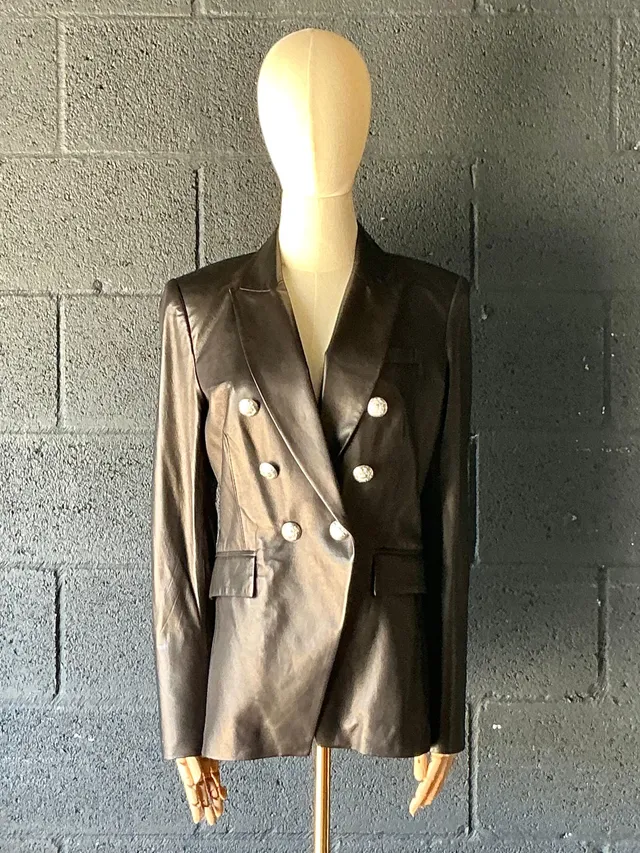 Vintage Veronica Beard Black Leather Jacket — additional photo 4