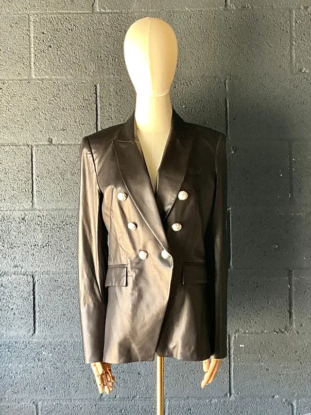 Vintage Veronica Beard Black Leather Jacket — additional photo 5