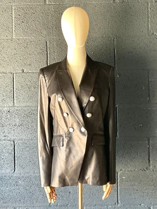 Vintage Veronica Beard Black Leather Jacket — additional photo 6