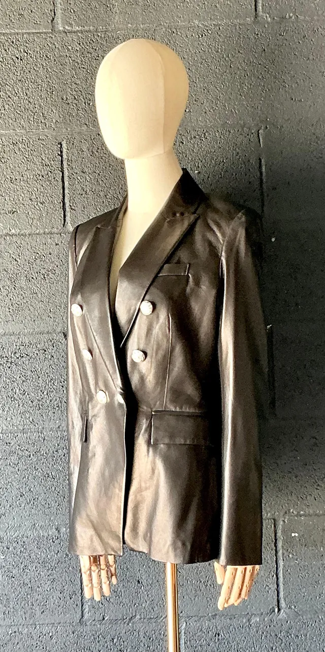Vintage Veronica Beard Black Leather Jacket — additional photo 7