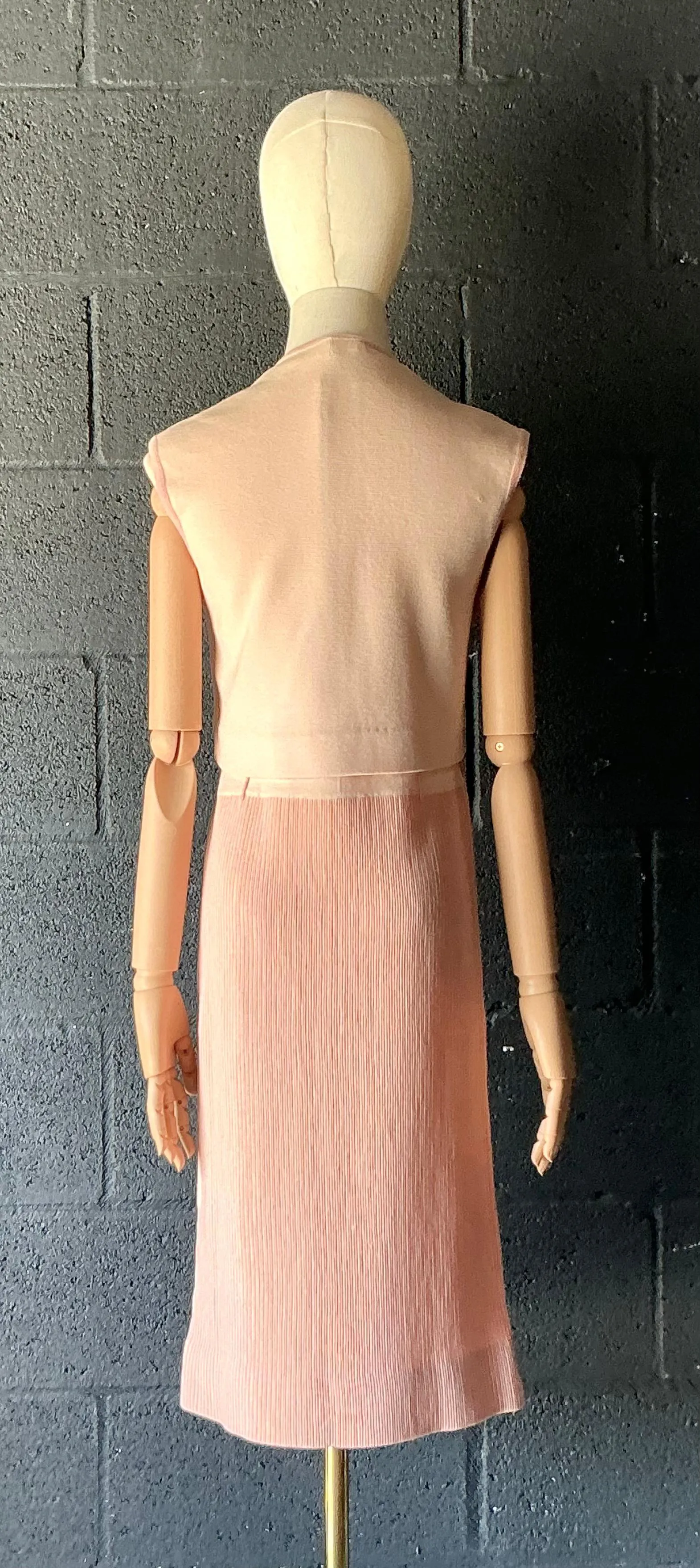 Vintage Bonwit Teller Wool Dress with Vest — additional photo 2