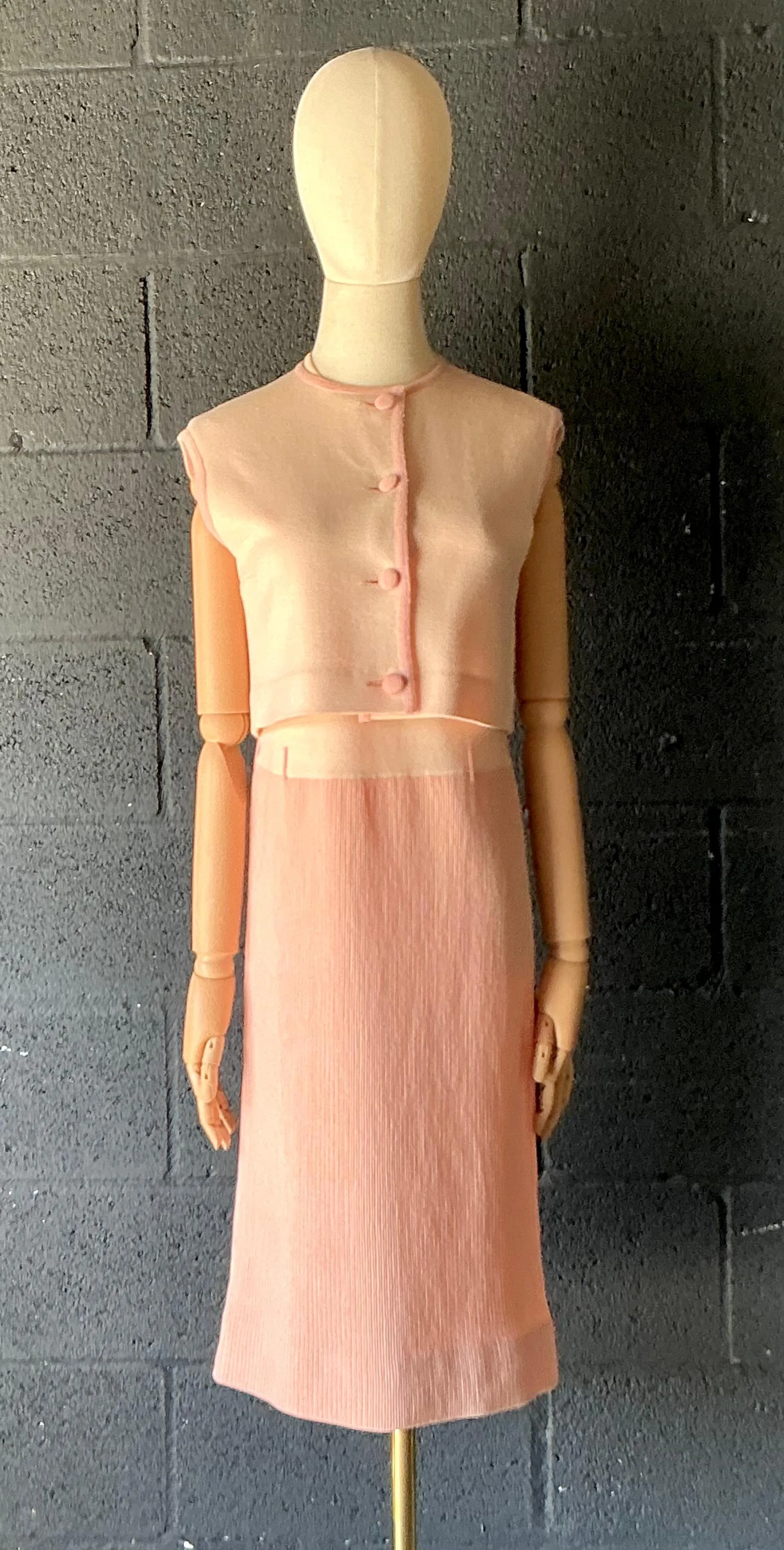 Vintage Bonwit Teller Wool Dress with Vest — additional photo 5