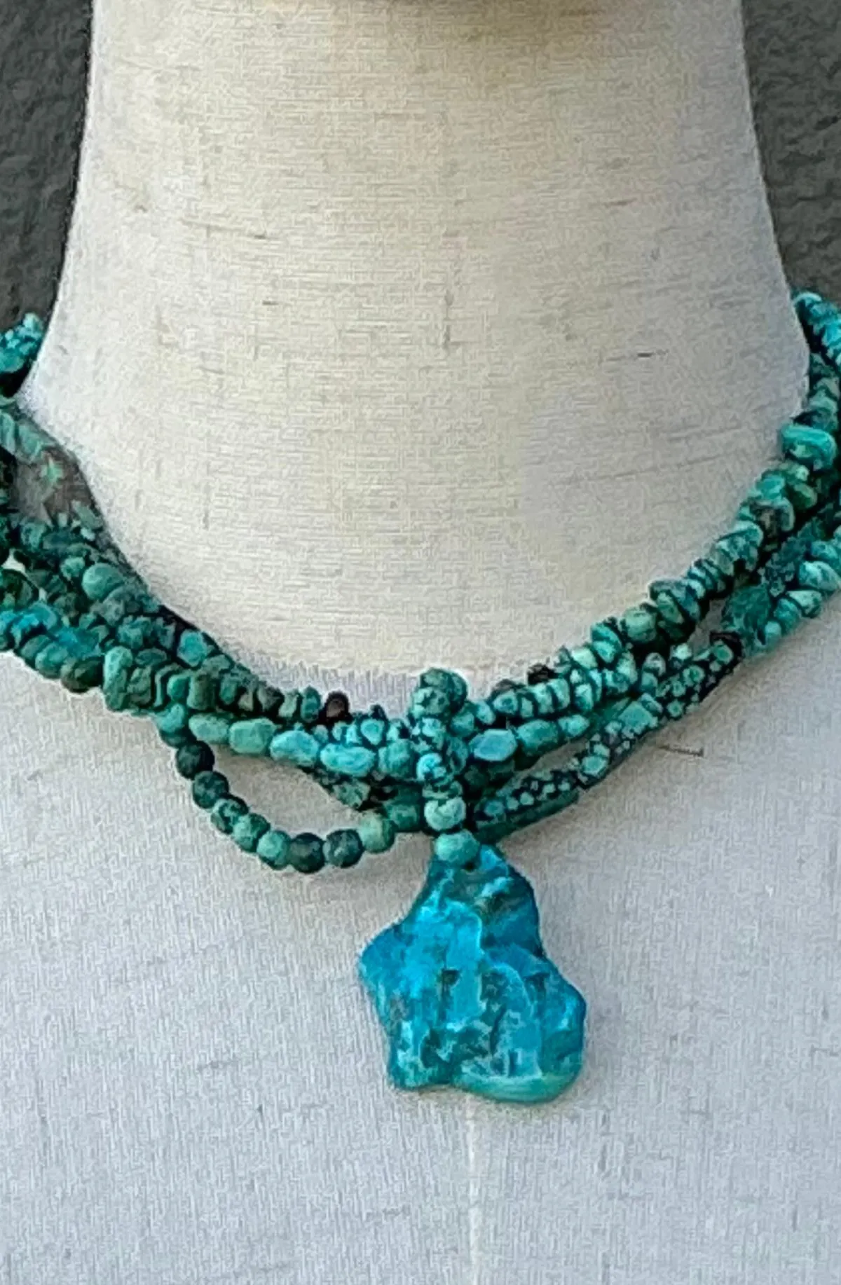 Vintage Turquoise Beaded Multi-Strand Necklace — additional photo 2