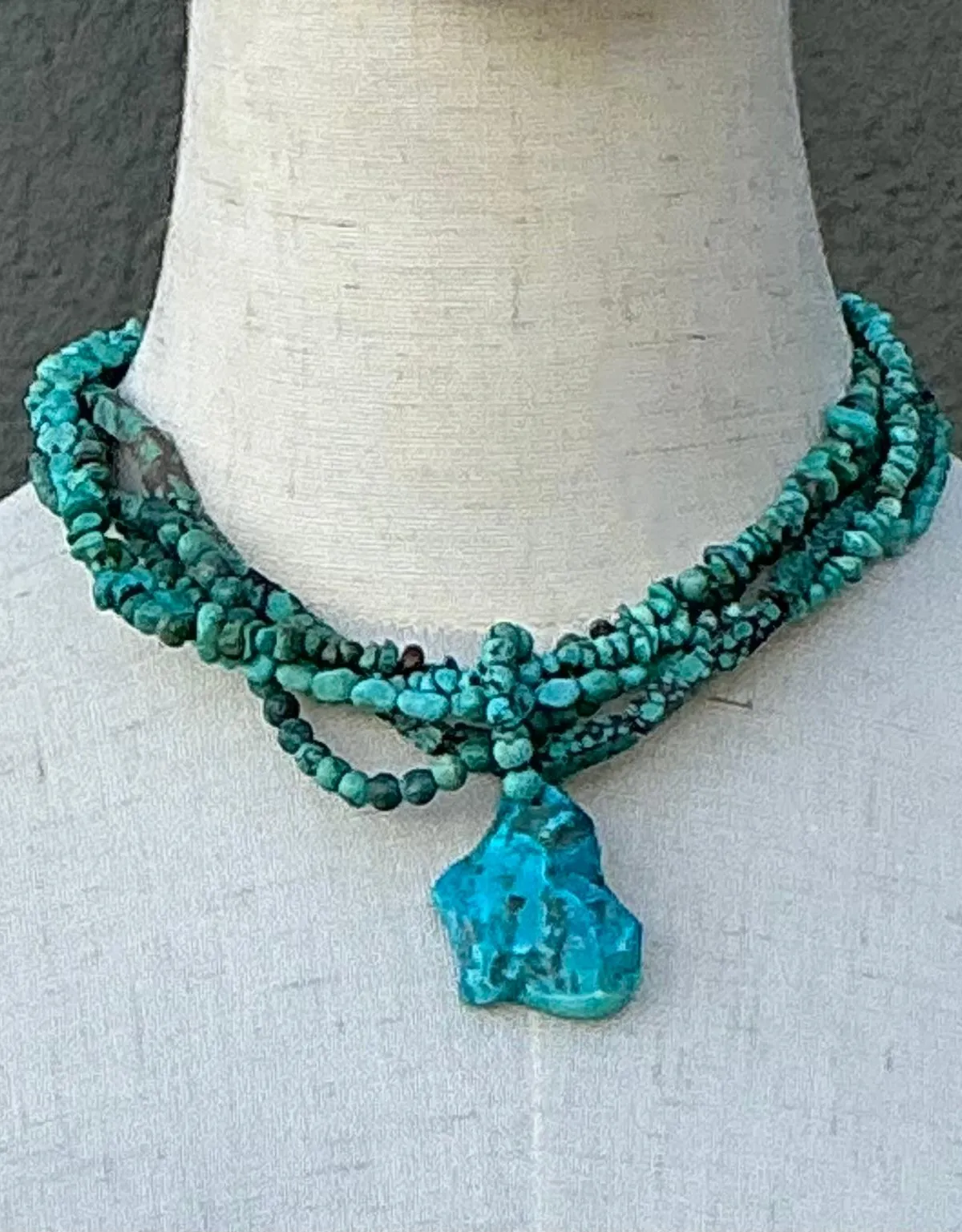 Vintage Turquoise Beaded Multi-Strand Necklace — additional photo 4