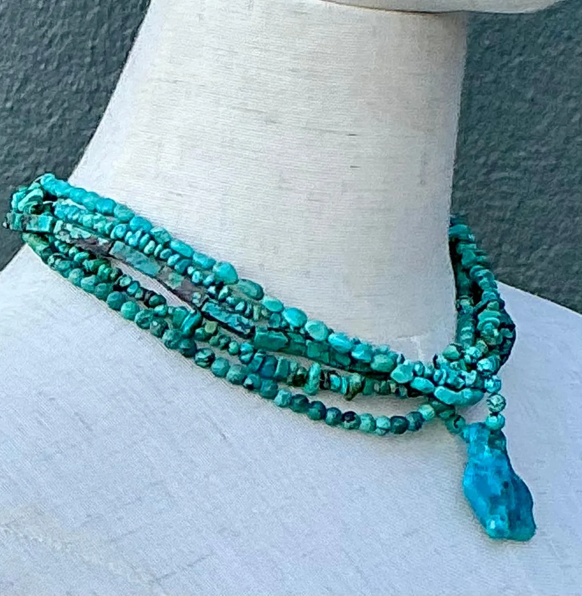 Vintage Turquoise Beaded Multi-Strand Necklace — additional photo 5