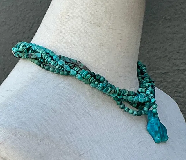 Vintage Turquoise Beaded Multi-Strand Necklace — additional photo 7