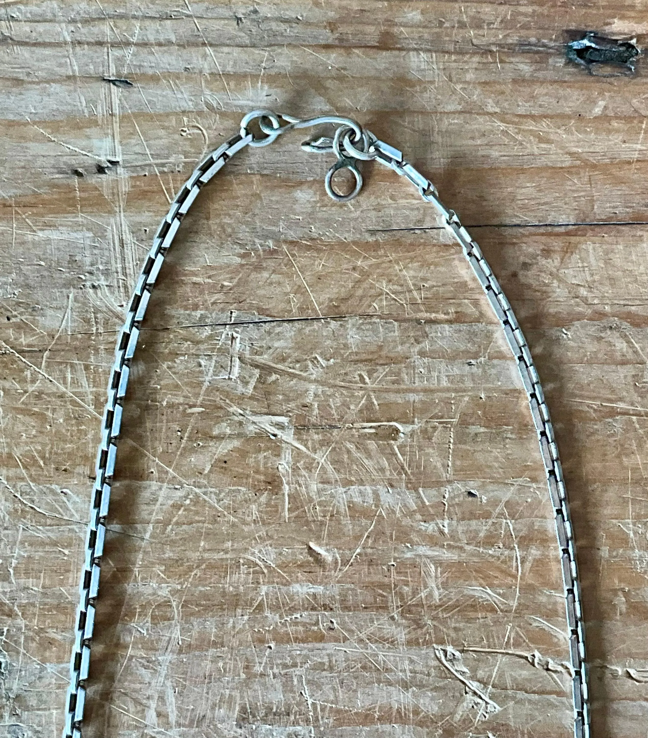 Vintage Turquoise Native American 925 Silver Pendant Necklace — additional photo 7