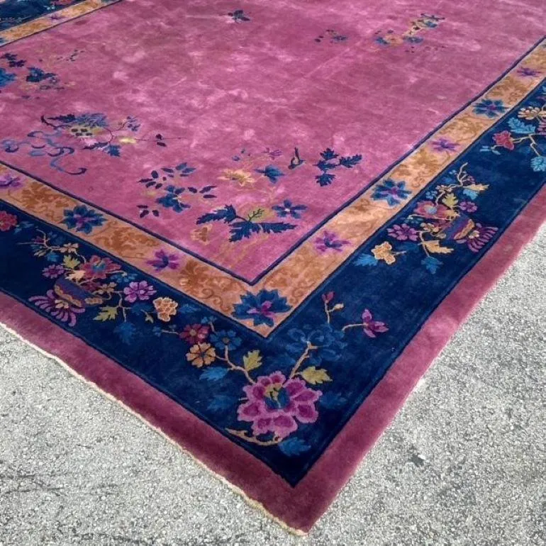 Vintage Asian Chinese Nichols Wool/Silk Rug — additional photo 2