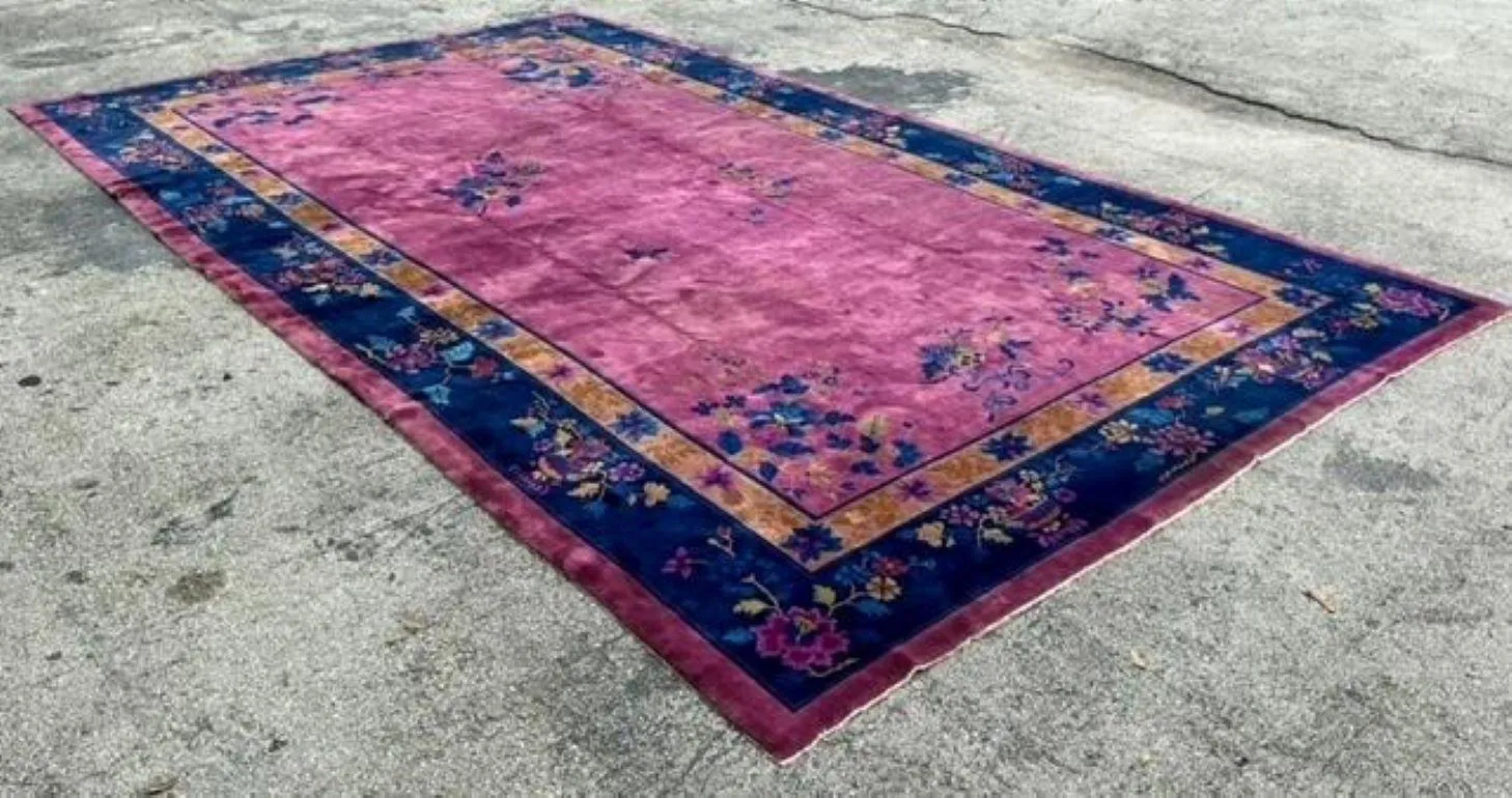 Vintage Asian Chinese Nichols Wool/Silk Rug — additional photo 4