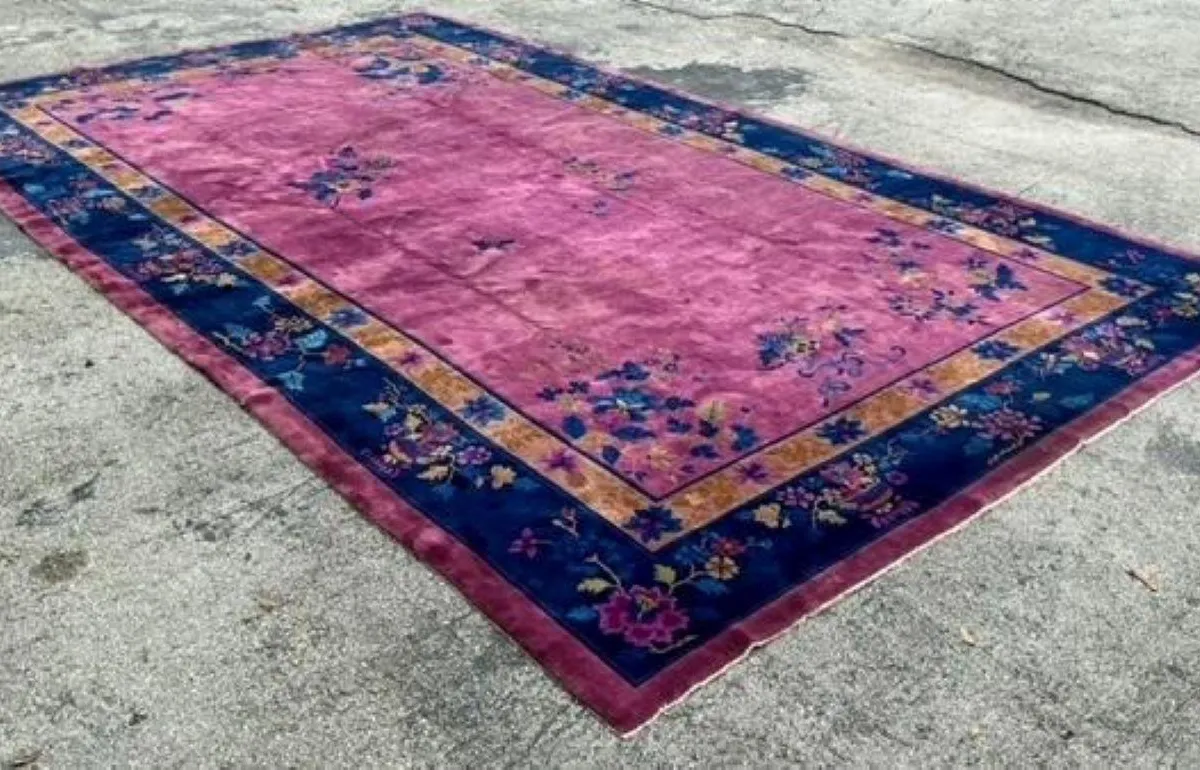 Vintage Asian Chinese Nichols Wool/Silk Rug — additional photo 3
