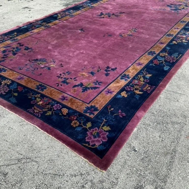 Vintage Asian Chinese Nichols Wool/Silk Rug — additional photo 4