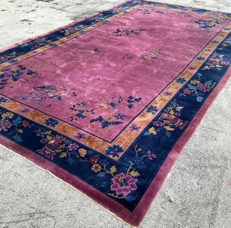 Vintage Asian Chinese Nichols Wool/Silk Rug — additional photo 5