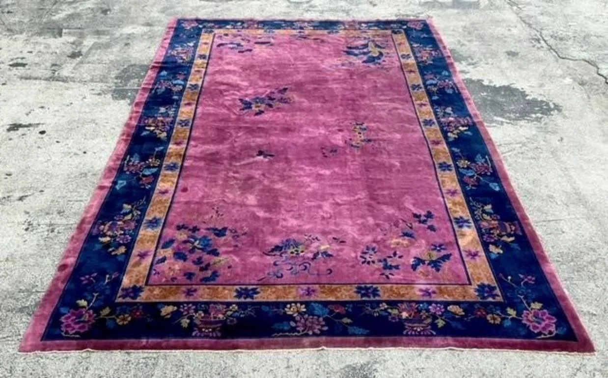 Vintage Asian Chinese Nichols Wool/Silk Rug — additional photo 2