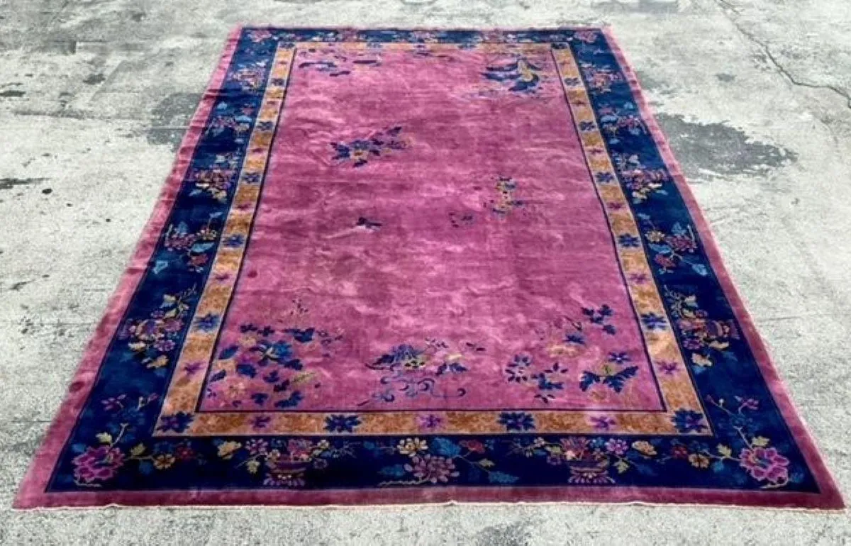 Vintage Asian Chinese Nichols Wool/Silk Rug — additional photo 1