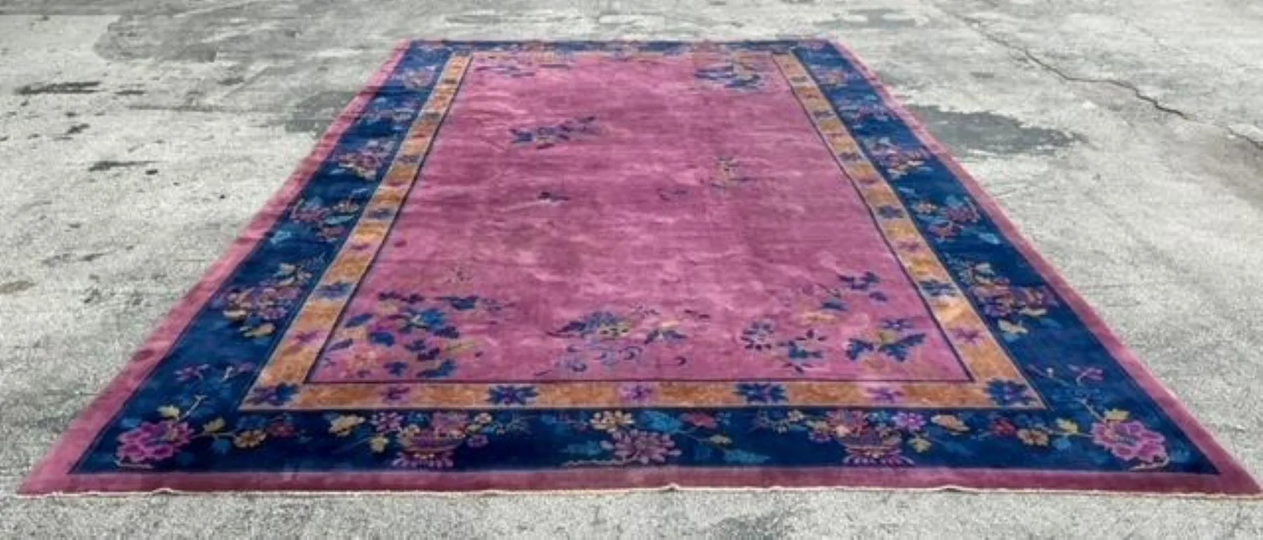 Vintage Asian Chinese Nichols Wool/Silk Rug — additional photo 8