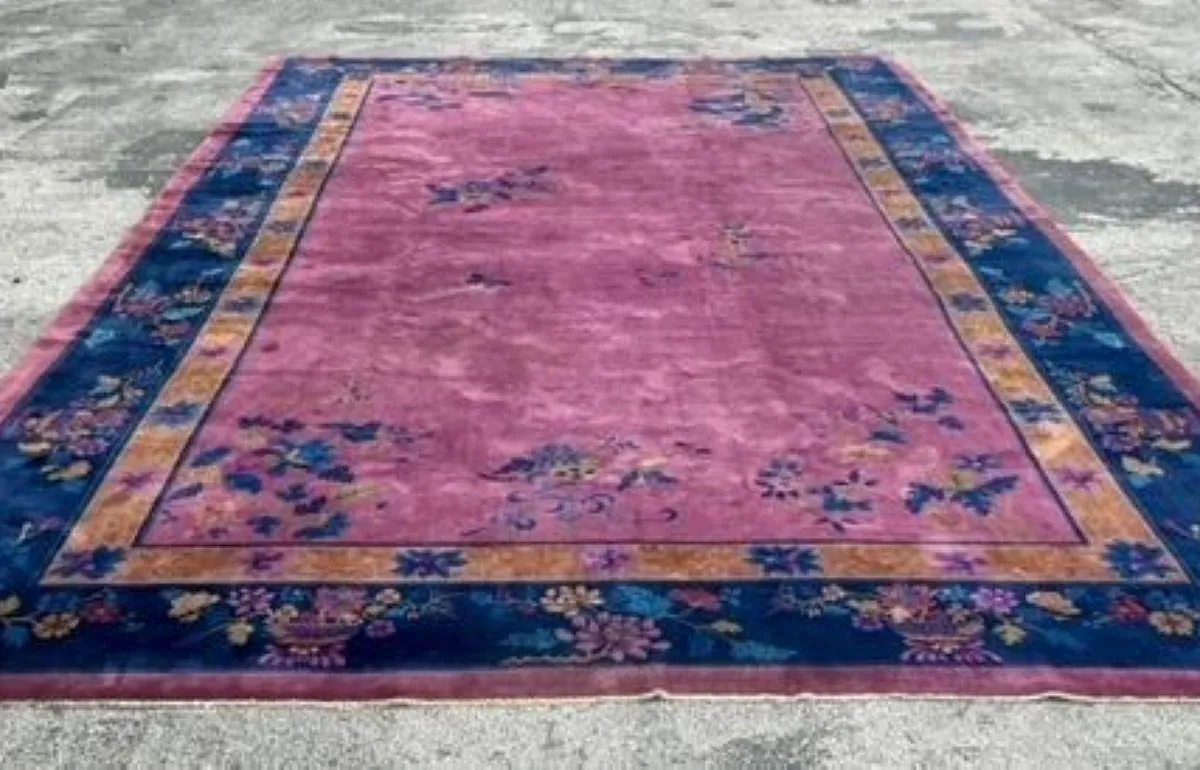 Vintage Asian Chinese Nichols Wool/Silk Rug — additional photo 7