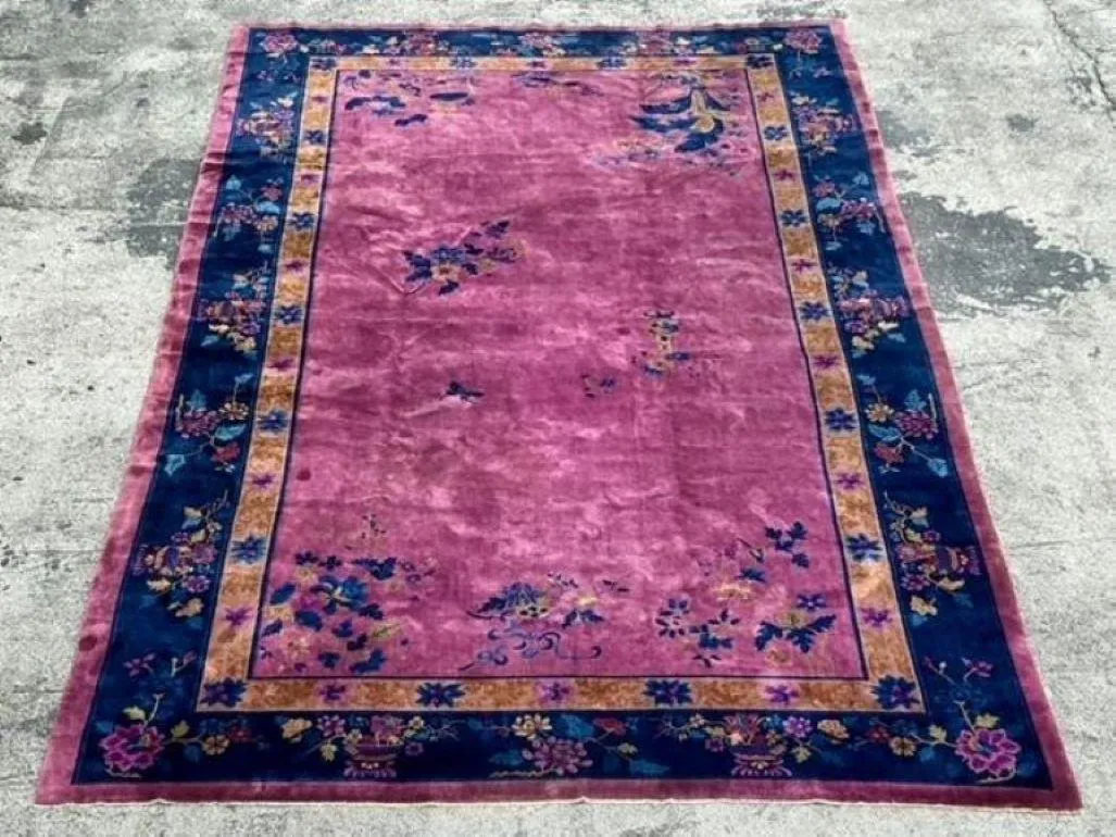 Vintage Asian Chinese Nichols Wool/Silk Rug — additional photo 8