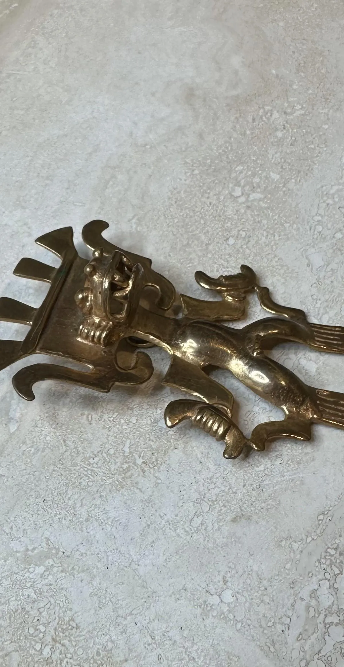 Vintage Gold Tribal Pendant — additional photo 3